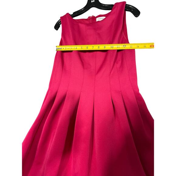 NEW- NWT Calvin Klein Fuchsia Fit & Flare Midi Dress Size 8 - Picture 6 of 9